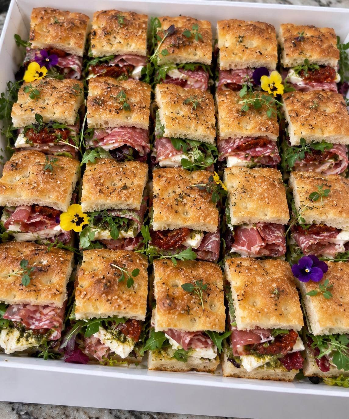 Foccacia bites platter