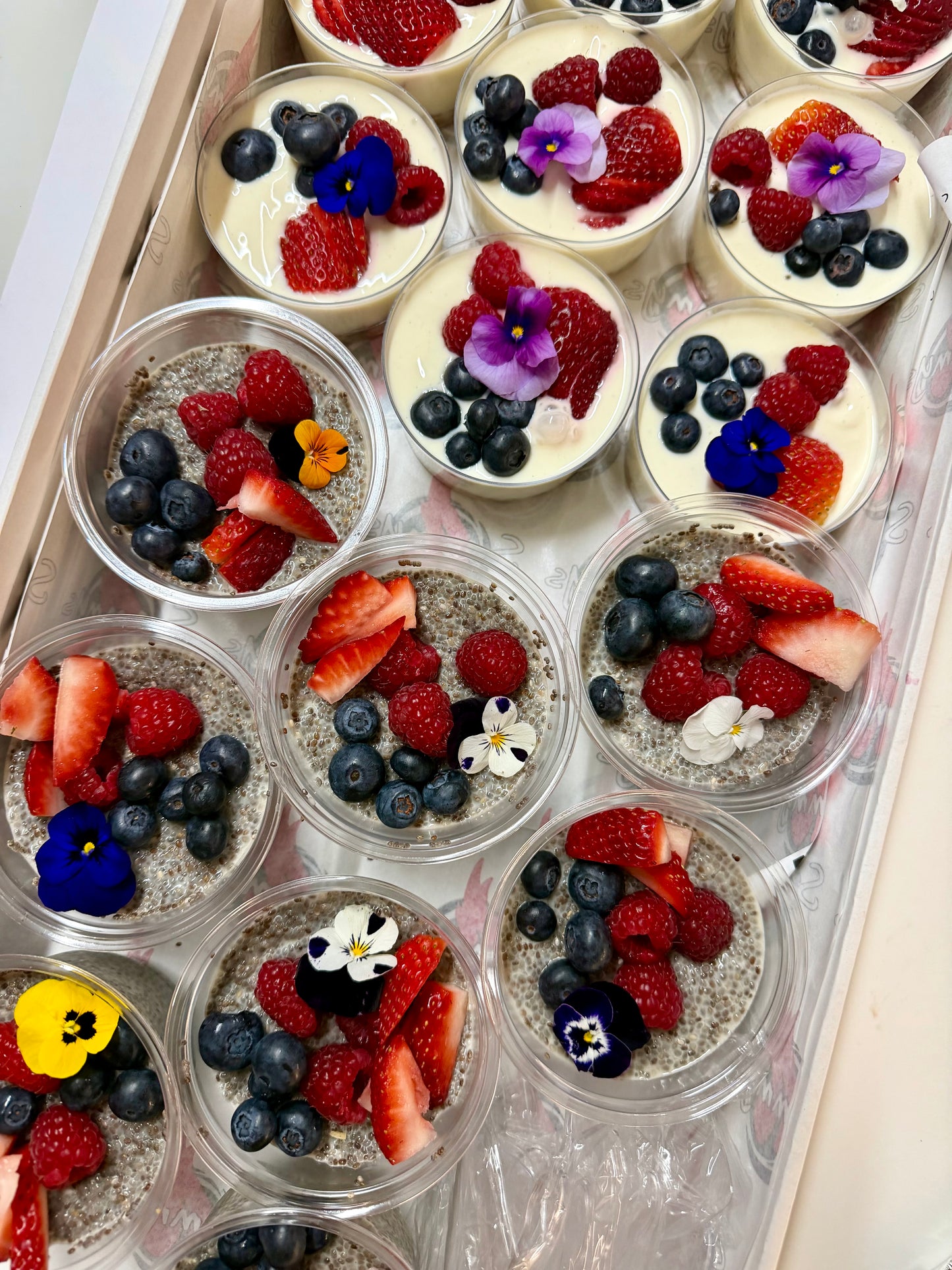 Yogurt granola cups & Chia mixed berry pudding cups