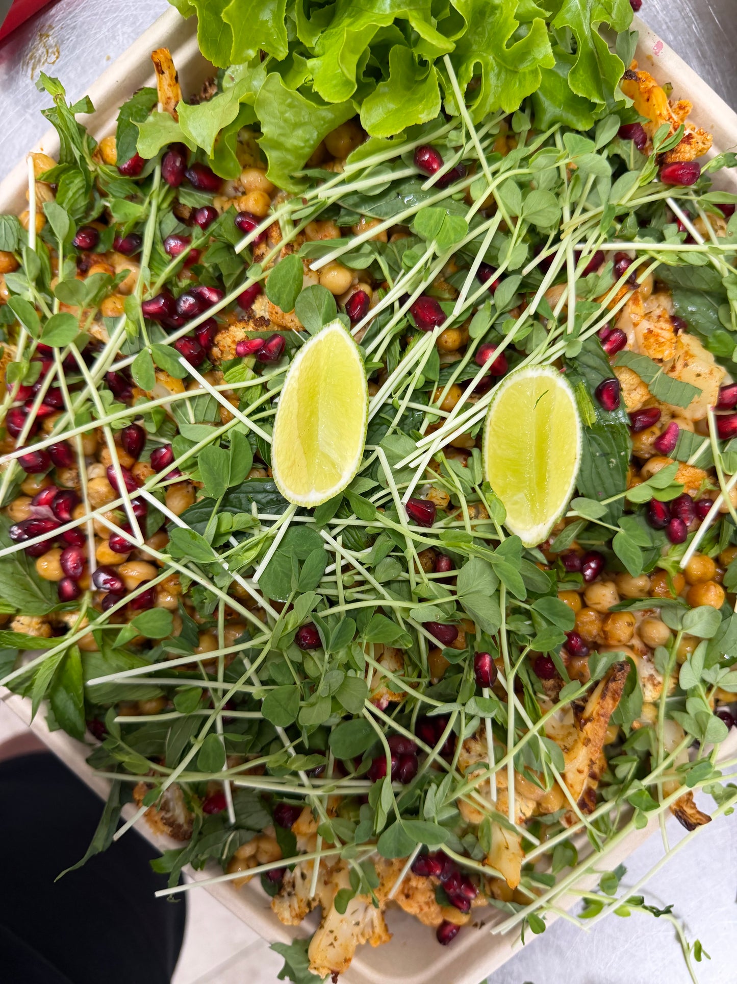 Roasted Cauliflower, Chickpea & Mint Salad