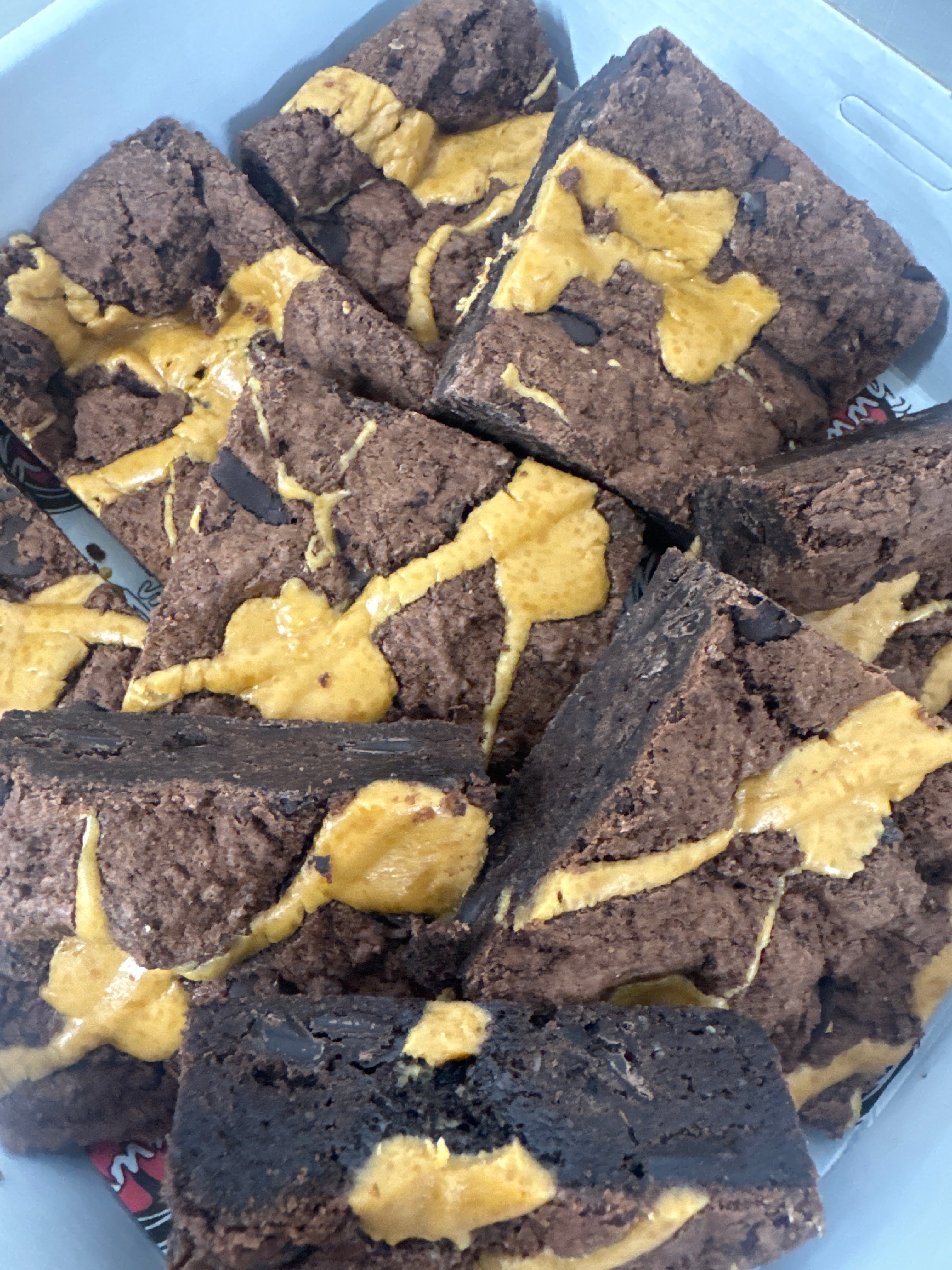 Vegan peanut butter choc brownies