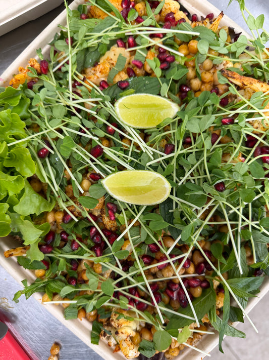 Roasted Cauliflower, Chickpea & Mint Salad