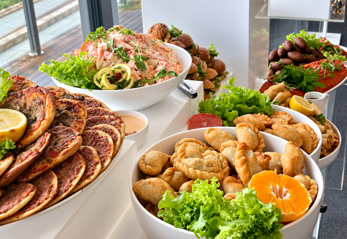 A styled grazing table with cheeses, fruit and breadsticks