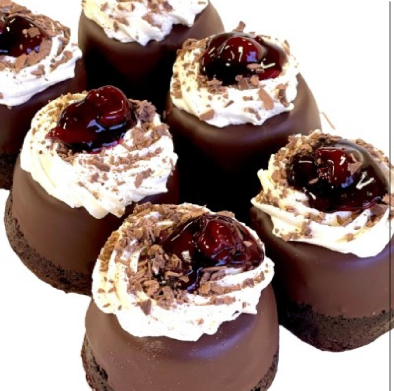 Black Forest mud cake individual cakes