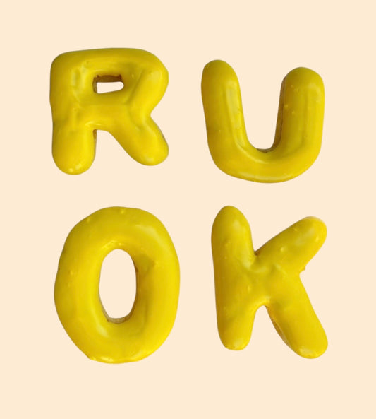 R u ok Donuts letters