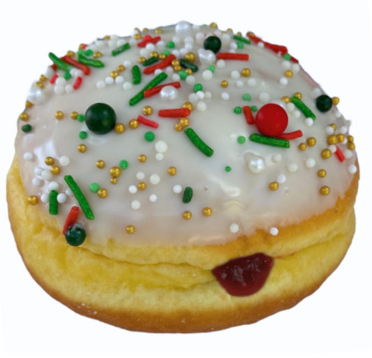 Mini Christmas Jam donuts