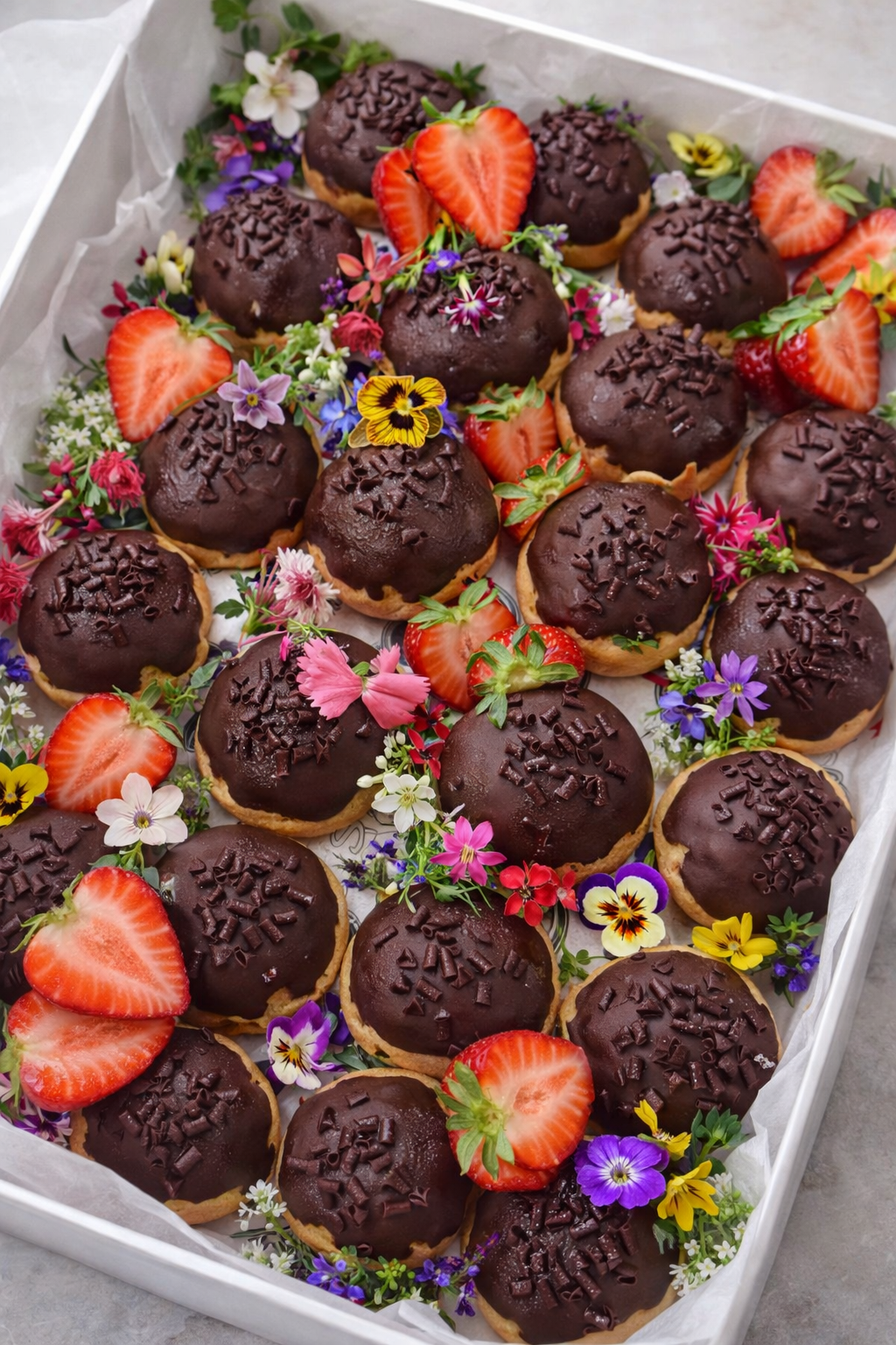 Mini Choc profiteroles