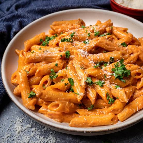 Chicken Penne Pasta with creamy pink sauce