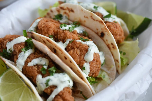 Mini crispy chicken tacos