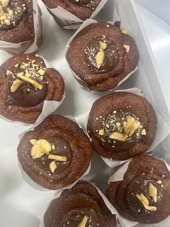 Gluten free muffins Banana and Nutella 