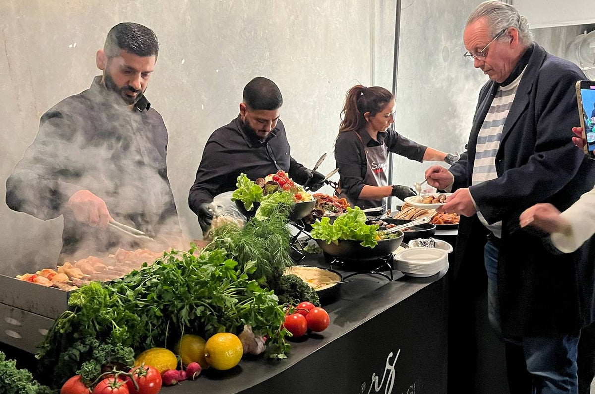 Live Cooking Table Sample Live Cooking Stations Catering | Live Cooking Sydney – Sammys Catering & Co