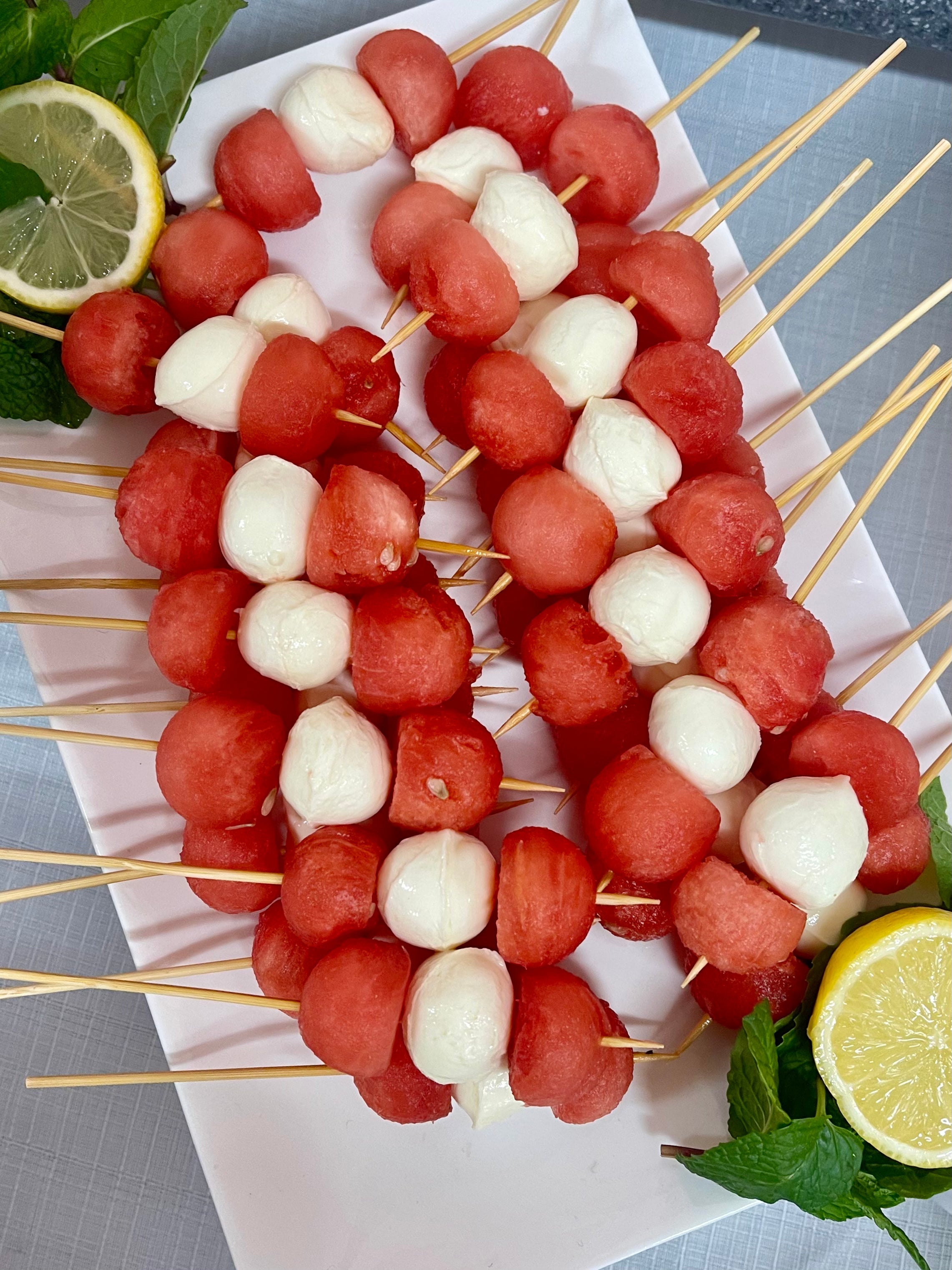 Halloumi & Watermelon or Bocconcini Skewers - Sammys Catering & Co