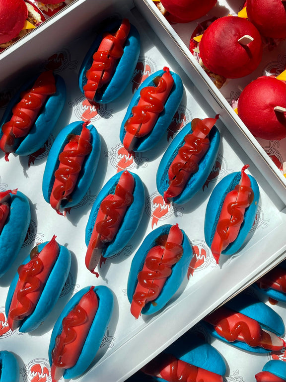 Mini Coloured Hotdogs - Sammys Catering & Co