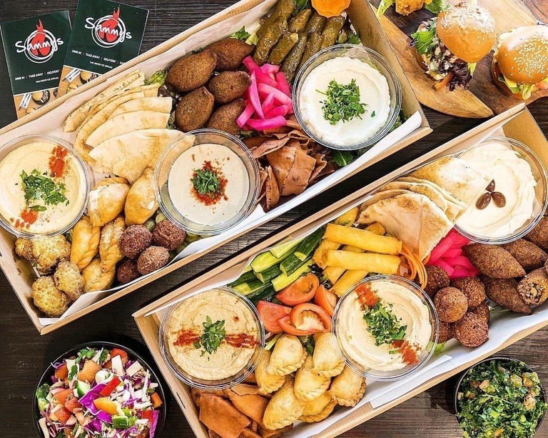 Mixed Dips & Mezze Box - Sammys Catering & Co